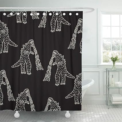 Amazon Com Emvency Shower Curtain Set Waterproof Adjustable