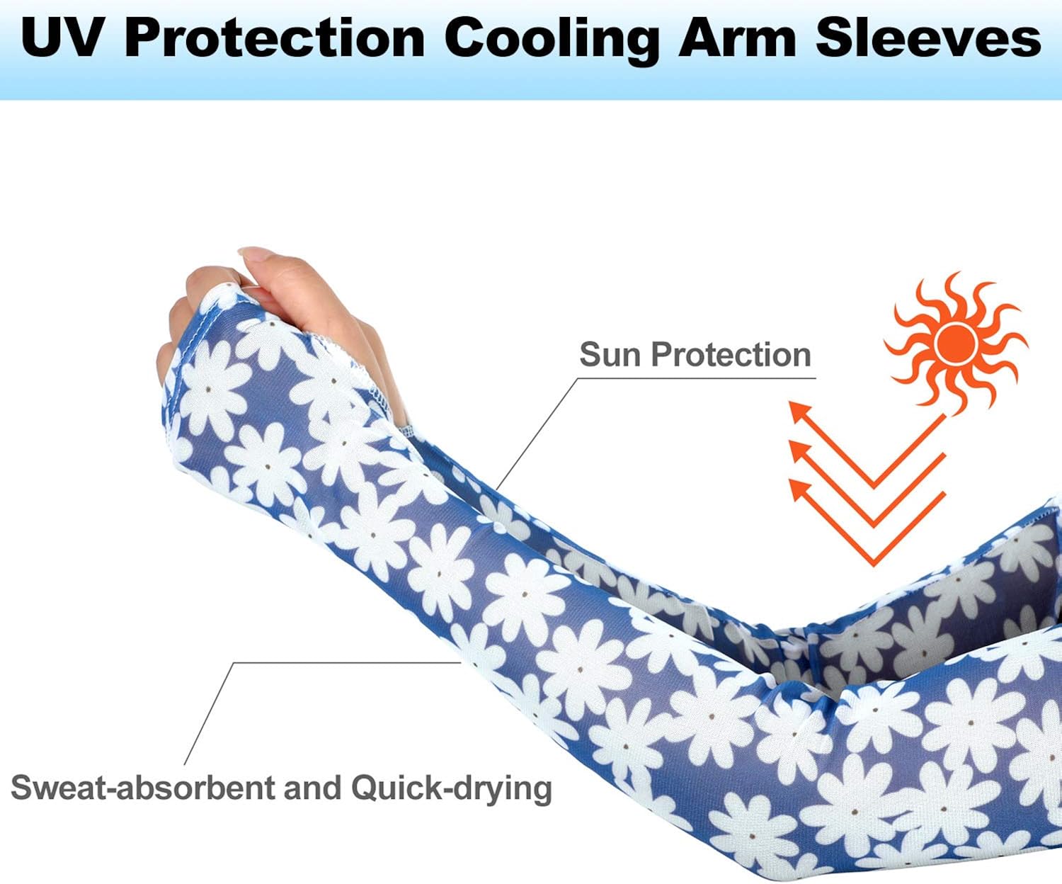 6 Pairs Women Cooling Arm Sleeves Protection Sleeves Mesh Ice Silk Arm Sleeves : Clothing