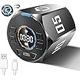 Multi-Hexagon Pomodoro Timer, Digital Cube With Various Time Presets, Magnetic Visual & Flip Focus, Rotating Display, Silent & Alarm, Count Up & Countdown for Classroom, Cook, Gym, Office