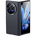 AXUEQIN Case for Vivo X Fold 3/3 Pro, Real Leather Case with Screen Protector Kickstand Camera Protection All-Inclusive Shockproof Case (forXFold3Pro,Black)
