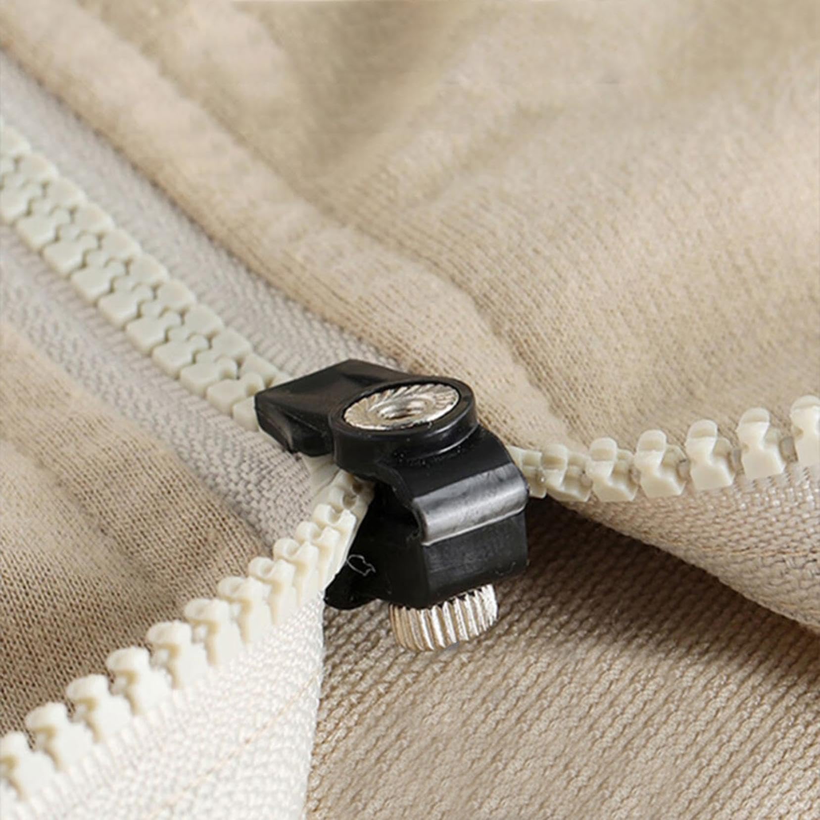 8PCS Kit de réparation de fermeture zippée universelle, Remplacement Instantané Universel Curseur Fermeture Eclair pour Vestes,Manteaux,Valises,3 tailles,Détachables,Faciles à Utiliser (2.6CM)