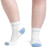 Wide Open Quarter Women's Merino Wool Socks - Single Stripe Everyday Ankle Socks for Wide Feet