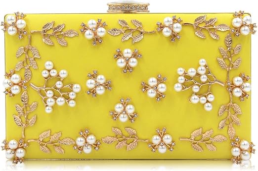 yellow evening clutch