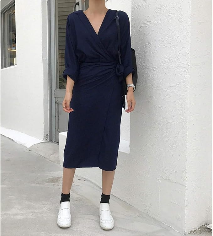 khaki linen shirt dress