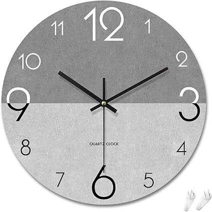 Amazon Co Jp Shutz 壁掛け時計 北欧 おしゃれ 静音 掛け時計 シンプル 連続秒針 かわいい 木目 時計 壁掛け モダン 非電波 直径約30cm 見やすい かけ時計 自宅 寝室 部屋飾り 贈り物 グレー ホーム キッチン