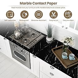 practicalWs 35.4" x 118" Marble Contact Paper for