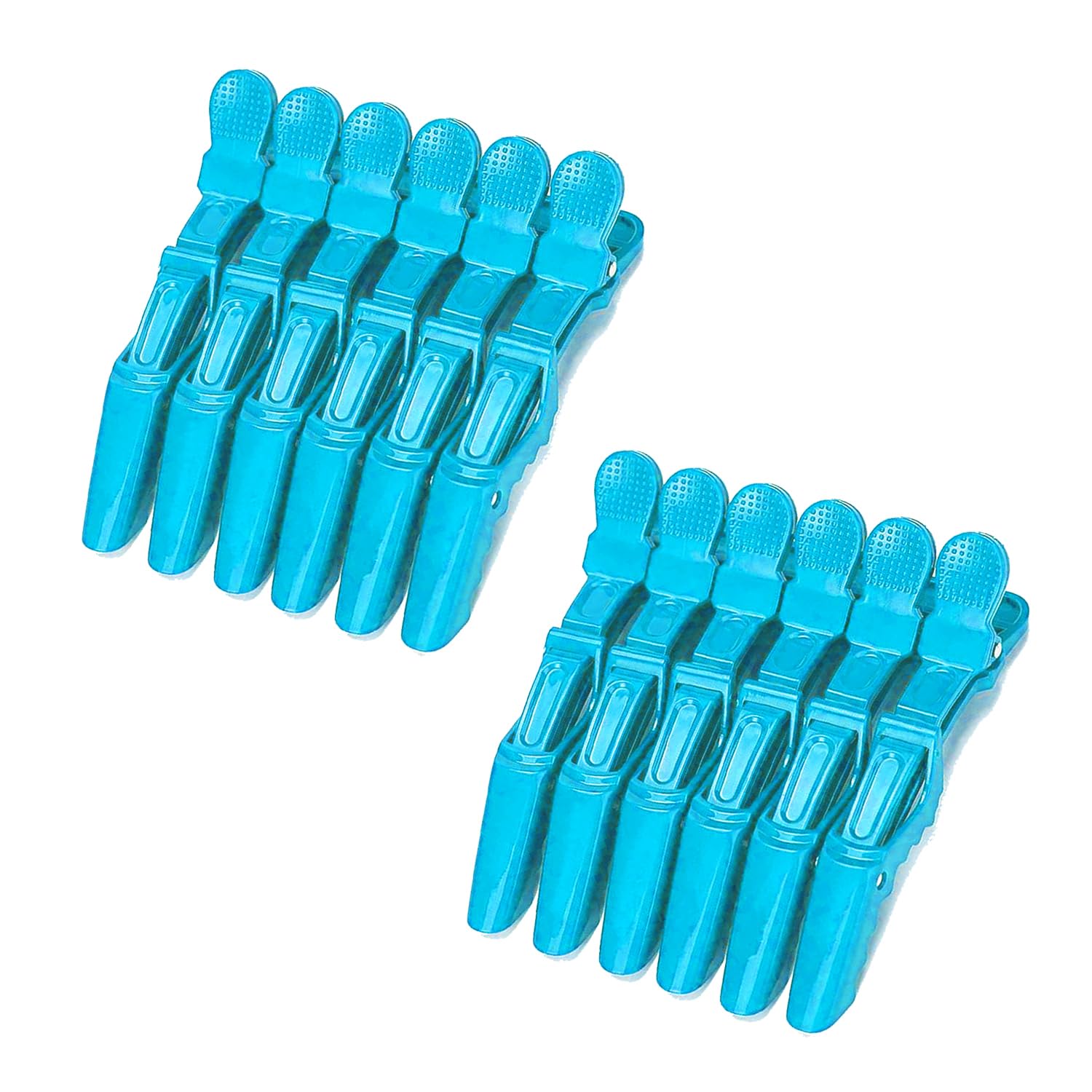 Velvet London 12PCS Crocodile Clips Hair | Professional Hair Clips For Styling | Sectioning Crocodile Hair Clips For Women Girls | Alligator Clips Hair Sectioning Clips for Salon Home Use | (Sky Blue)