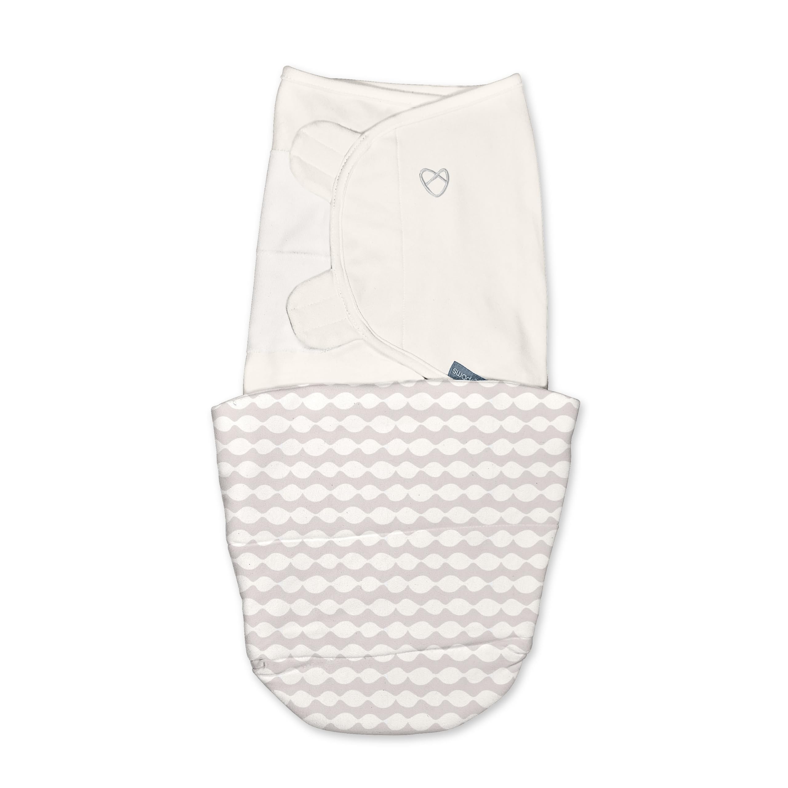 Ingenuity SwaddleMe All Season Baby Swaddle, 2 Quick Flip Layers to Change from 1.0 to 2.5 TOG, Size 0-3 Months, 7-14 Pounds - Dream Waves