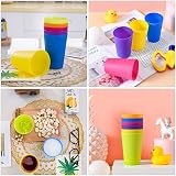WAIZHIUA 27-Piece 260ml Plastic Cups 9 Colors Reusable Tumblers Set 27 pcs view 8