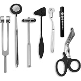 7 pcs Neurological Percussion Set, Reflex Taylor Buck Hammer Pinwheel Diagnostic Kit for Nurses, EMS, Medical Students, Clinical