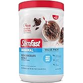 SlimFast Meal Replacement Powder, Original Rich Chocolate Royale, 10g of Protein, 22 Servings (Packaging May Vary)