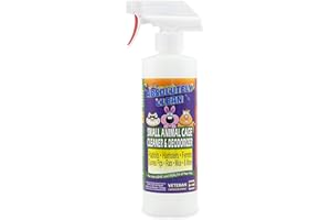 Amazing Small Animal Cage Cleaner - Just Spray/Wipe - Easily Removes Messes & Odors from Hamsters, Mice, Rats, Guinea Pigs, F