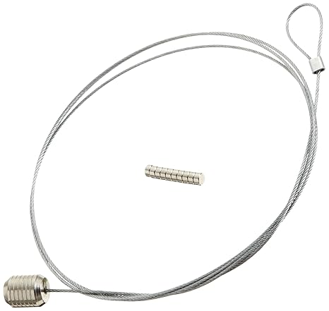 Walther MD150S Fotoseil 150 cm lang mit 10 Ultrastarken Neodym- Magneten 1,5 m Farbe: Silber
