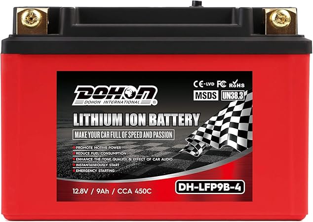 Amazon Lifepo4 ディープサイクル リン酸鉄リチウムイオンバッテリ バイク用耐震 12v 車 バイク 車 バイク