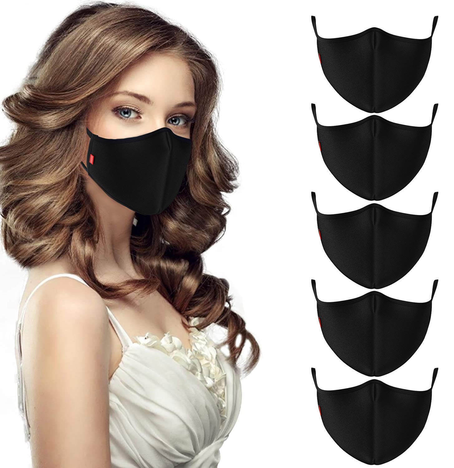 COOL Mask Unisex 3 Layer Reusable Washable Face Mask ( Pack of 5 )