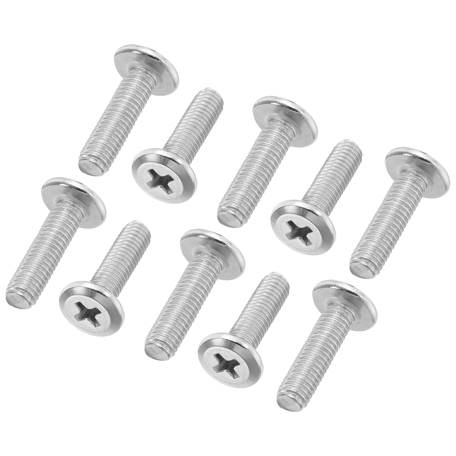 PATIKIL Round Head Phillips Screws, 30 Pack M5-0.8 x 18mm 304 Stainless Steel 18-8 Full Thread, Machine Screw Furniture Screw Connector Bolts