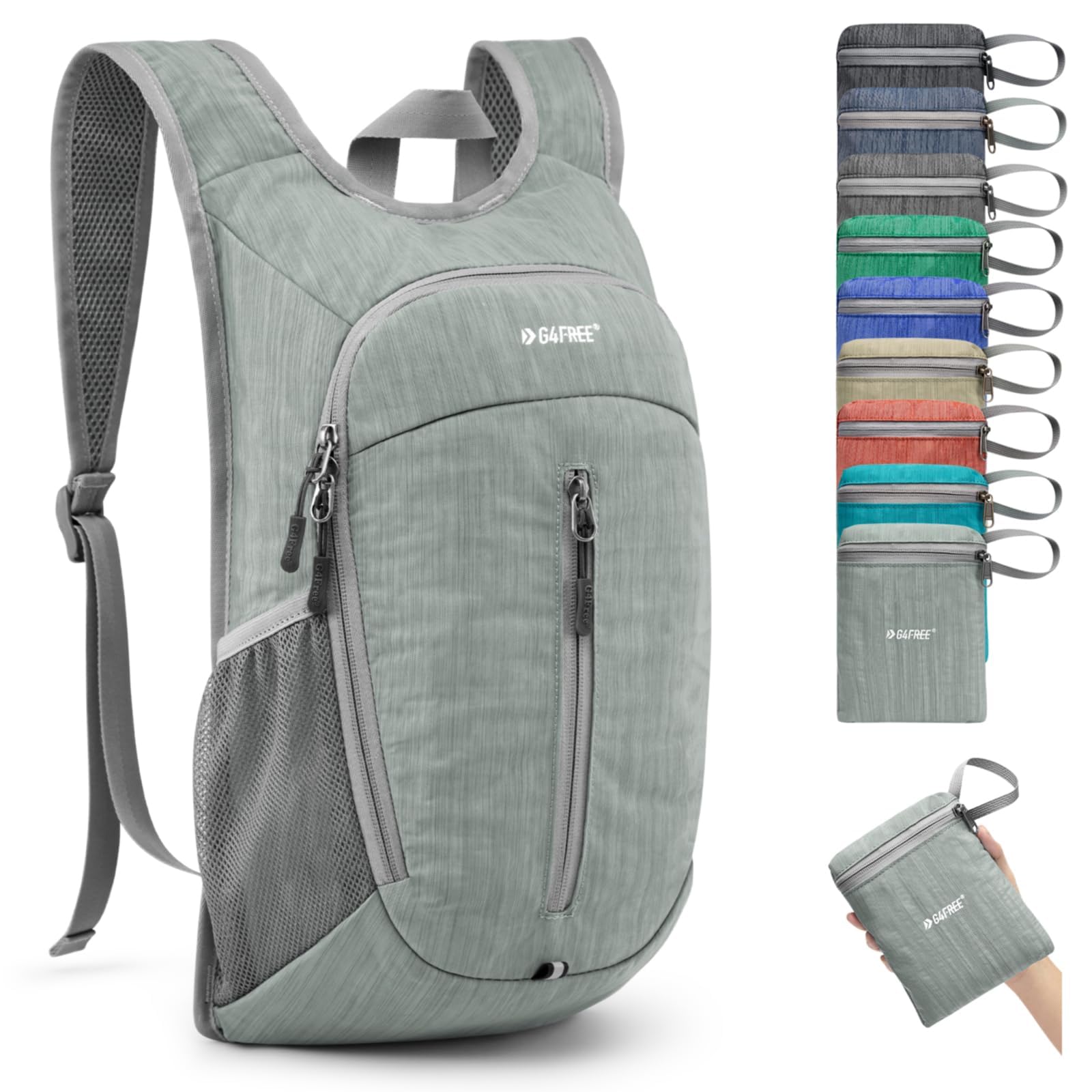 G4Free Small 10L Hiking Backpack Lightweight Foldable Rucksack Casual Travel Daypacks Mini Unisex Bag