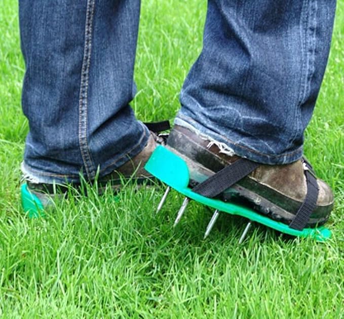 Lawn Aerator Sandals Shoes Grass Spiked Green Gardening