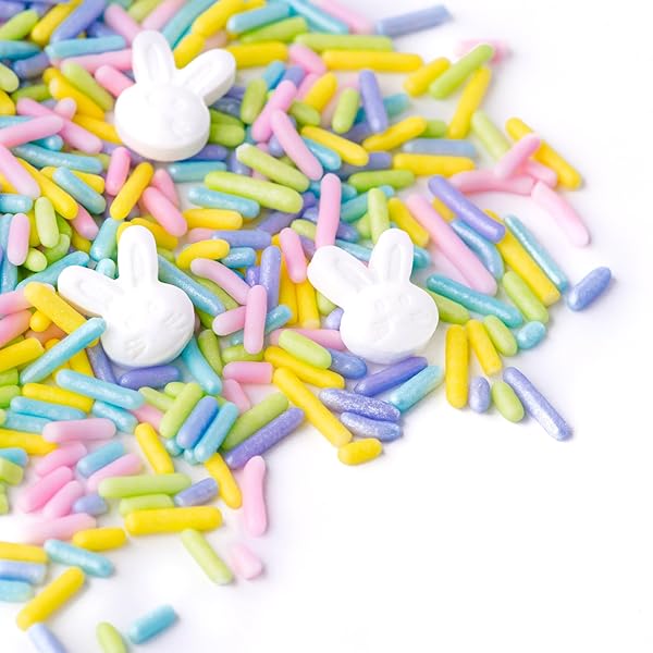 SWEETS INDEED, SPRINKLES, BULK, 10 OUNCE, EDIBLE SPRINKLE MIX, PERFECT FOR CAKE DECORATIONS, BAKING, ICE CREAM, COOKIES, CUPCAKE TOPPER (EASTER)
