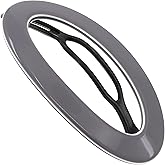 Camila Paris CP3363 French Hair Barrette Clip for Women, Handmade, Gray White, Slide-in Metal-Free Closure, Strong Hold Grip Hair Clips for Girls, No Slip Durable Hair Accessories, Made in France