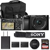 Sony ILCE6100KB Alpha 6100 Mirrorless 4K Video Camera with E PZ 16-50mm Lens - Black (Value Bundle)