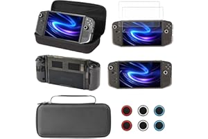 GUTIAL Accessories kit for Legion Go - Black Accessories Bundle for Lenovo Legion Go with Carrying Case Protective Cover case