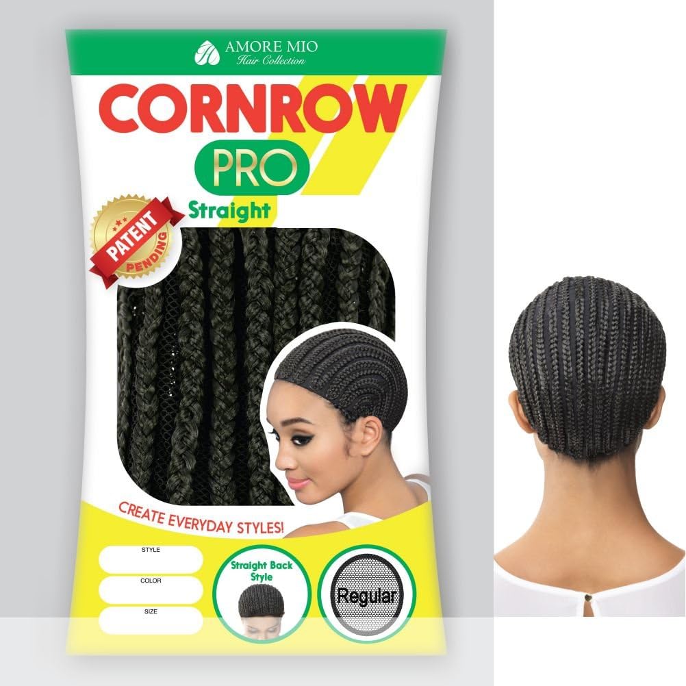 Amore Mio (Cornrow Pro Cap - Straight Back) - MEDIUM Mesh Weave Cap in 1B