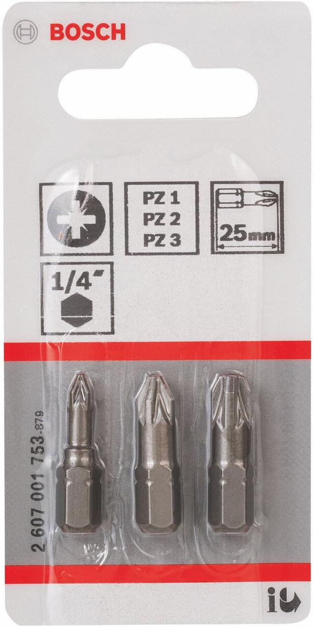 Bosch 2607001753 Screwdriver Bit 3 Set 25Mm Pz - Image 3