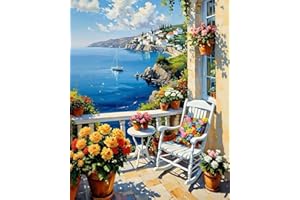 Kit de peinture par numéros pour adulte, peinture par numéros sur toile, paysage à faire soi-même, peinture à l'huile acryliq