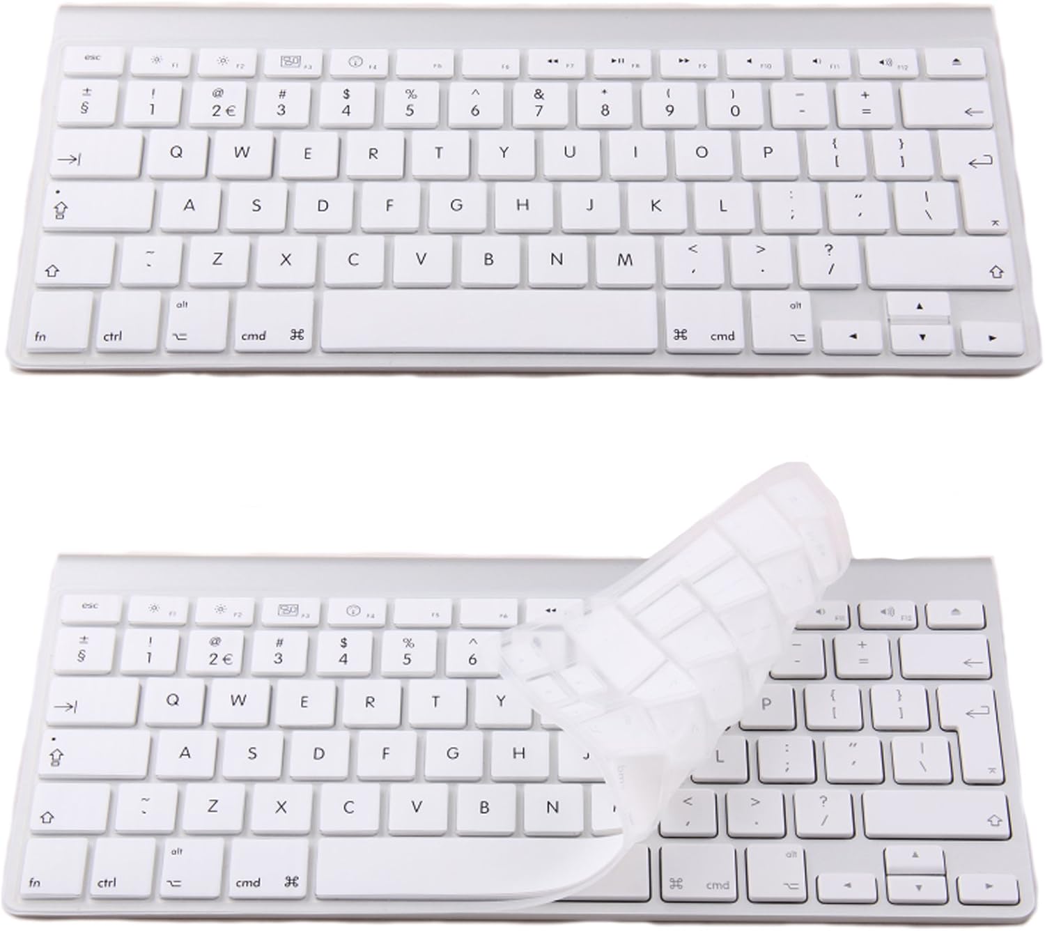 White UK Keyboard Keypad Silicone Cover Protector for Apple iMac