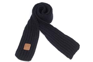 BEARUN Kids Knit Scarf Winter Fashion Solid Color Toddler Baby Scarves Wrap Neck Warmer