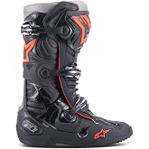 Alpinestars Tech 10 Boots, High-Performance Motocross Boots, CE-Certified, 7, Black/Red Fluo