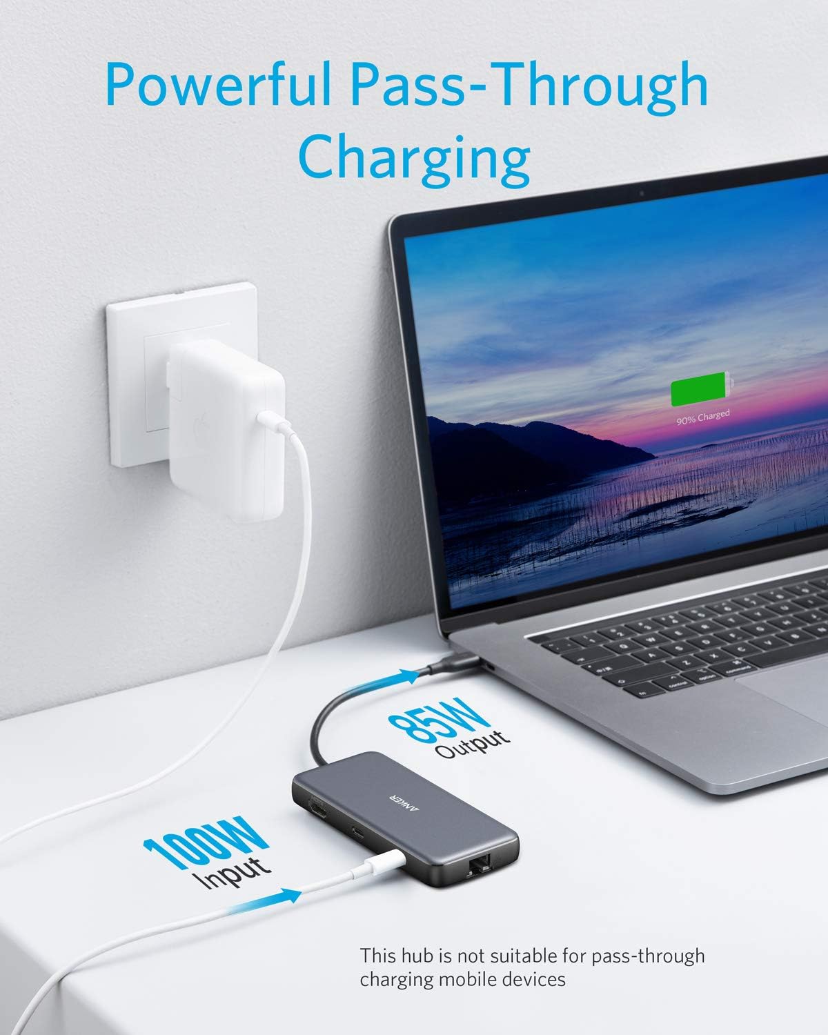 Anker USB C Hub with Ethernet, 8-in-1 Multiport Ethernet Adapter with 4K 60Hz HDMI Port, 85W Power Delivery - Image 5