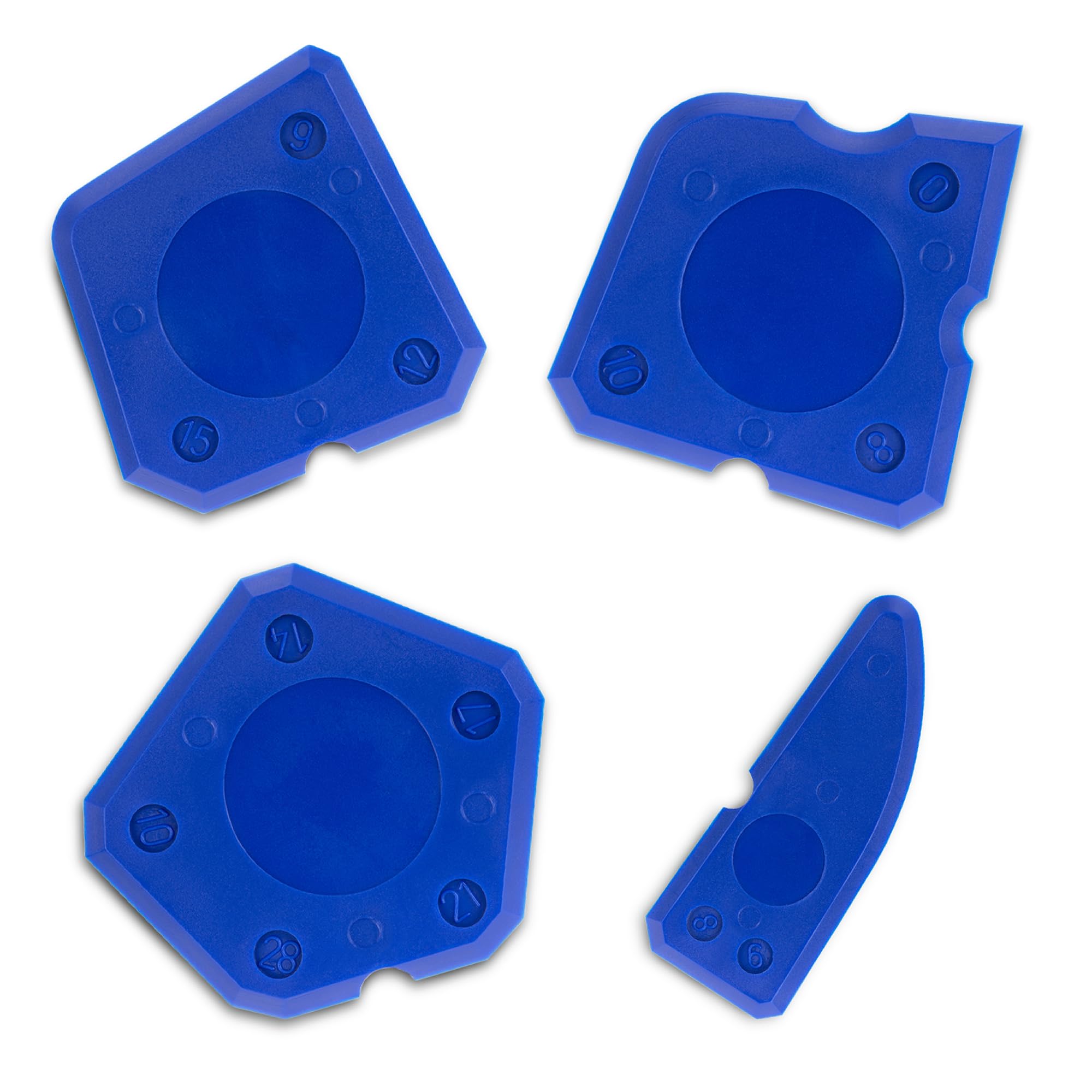 Neutrade Silicone Sealant Finishing Tool Kit – 4 Piece Fugi Profiling & Joint Smoother Set, Multi-Edge Caulking & Sealant Applicator for Kitchens, Bathrooms & Tiles