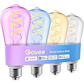 Govee Edison Bulbs, ST19(58), Smart Vintage Light Bulbs RGBWW with E26 Base | RGB Color Changing and Tunable White, Compatible with Matter, Alexa &amp; Google Assistant, LED Filament Bulb for Living Room