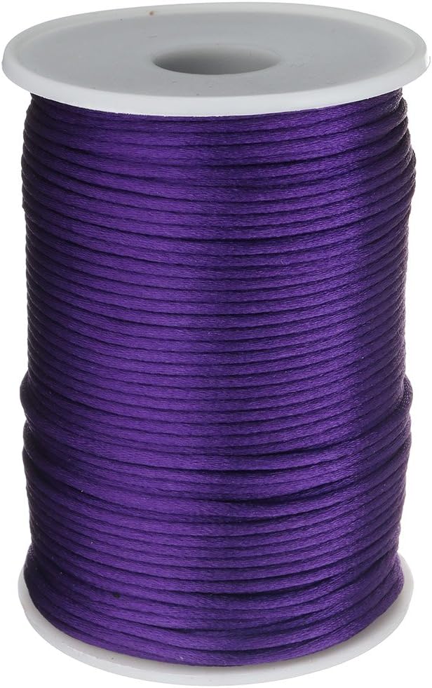 100Yards/PC Braided Nylon Cord 2mm Different Color (Fuchsia)