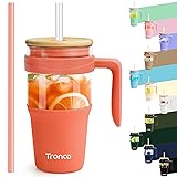 Tronco 32 oz Glass Tumbler with Handle, Glass