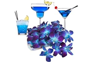 Miami Fresh Orchid Flower OrchidClub USA Sunne Tropical Loose Bloom Head DIY Lei food drink decoration BLUE (50 ROYAL BLUE)