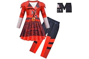 Naeviwth Rise of Red Costume Girls Zipper Jacket and Pants Red Halloween Dress Up