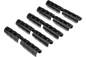 Mtsooning 25mm Greenhouse Frame Pipe Tube, 20 Pcs Plastic Garden Buildings Tube Clip, Black ABS Snap Clamp Tube Film Clip Connector for Sunshade Nets Frame Shelters Season Plant Supplies