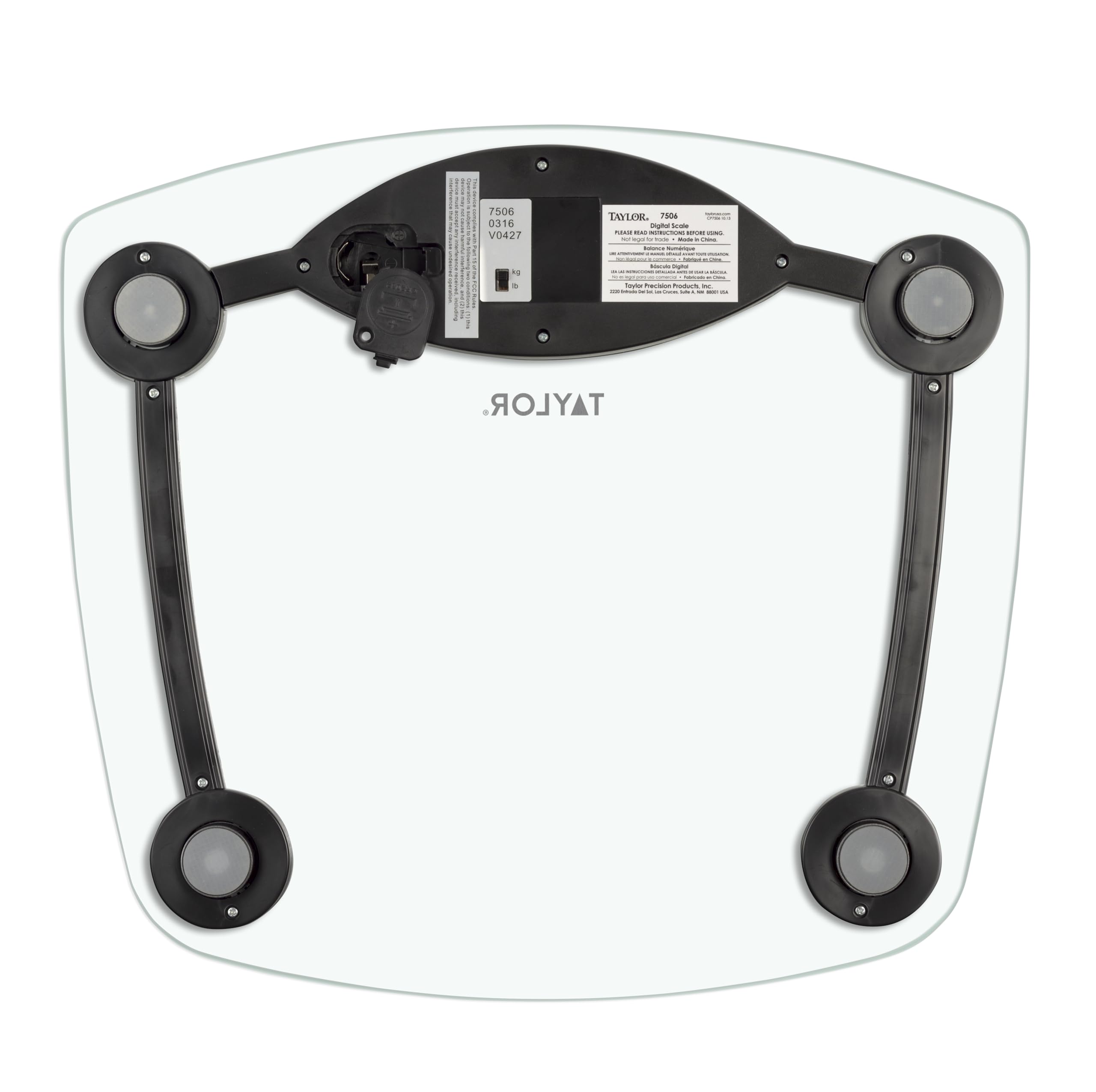 Taylor Precision Products 7506 Digital Scale, Chrome/Glass, iphone, 1 Count