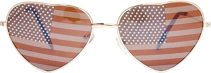 heart shaped aviator glasses