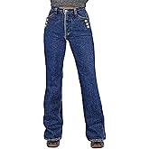 Flamingals Bootcut High Waist Button Decor Solid Trouser Jeans for Women Stretch Casual Denim Pants