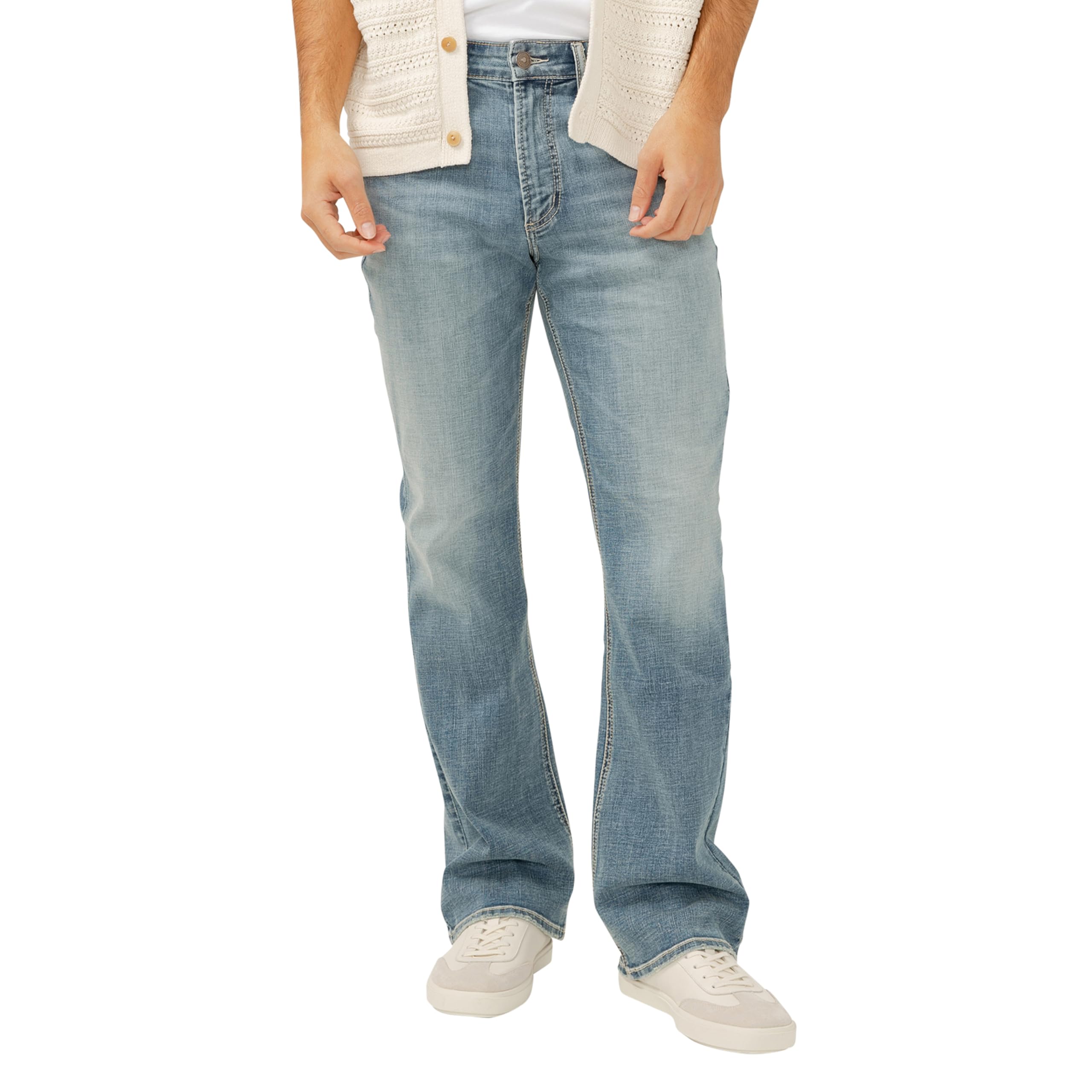 Silver Jeans Co. Men's Craig Classic Fit Bootcut Jeans, Outlaw, 42W x 30L Image Silver Jeans Co. Men's Craig Classic Fit Bootcut Jeans, Outlaw, 42W x 30L Image