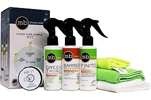 MB STONE CARE MB-11 Marble Etch Remover - Repairs Water Rings, Marks from Lemon Juice, Acidic Cleaners, Chemical Burn - SAMPLE KIT