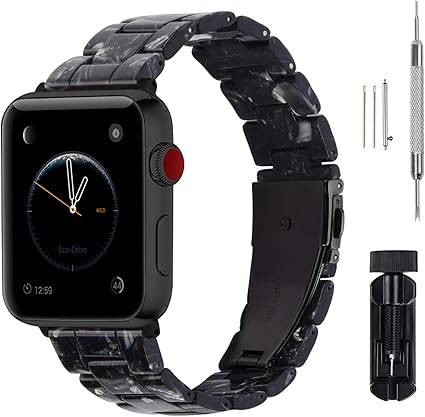 Fullmosa Compatible Apple Watch 40mm/38mm/42mm/44mm, Bright Resin Apple Watch Band for iWatch Band Series 5/4/3/2/1, Hermes, Nike+, Edition, Sport, ...
