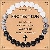 Christmas Gifts 8mm Healing Bead Bracelet, Elastic Bead Jewelry Accessory, Stress Relieving Anxiety Healing Bracelet, Natural Stone Bracelet as A Lucky Gift for Men and Women