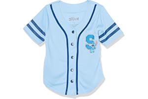 Disney Girls Disney's Girls Lilo & Stitch, Angel Baseball Jersey - Classic Mesh Button Down Shirt