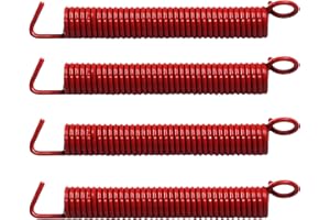 BokWin Noiseless Tremolo Springs 4 Pack - Tremolo Bridge Tension Spring for Fender Strat/ST/Stratocaster Electric Guitar with Smooth Operation | Replacement Part（Red）