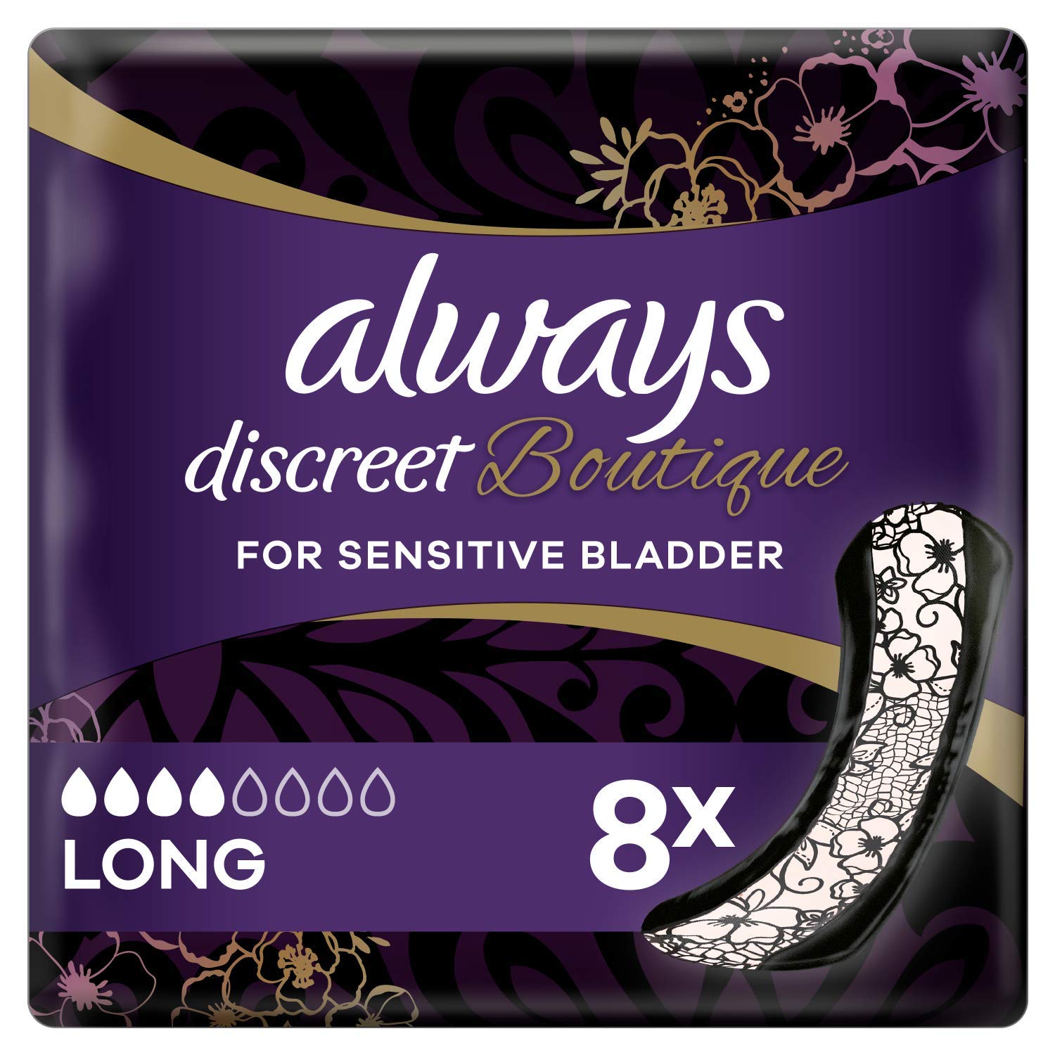 Always - 8X Discreet Boutique Bandage for Urine Loss - 1 Piece